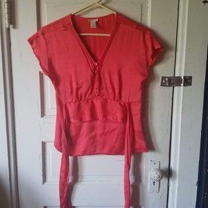 Old Navy Perfect Fit Coral Silk Top